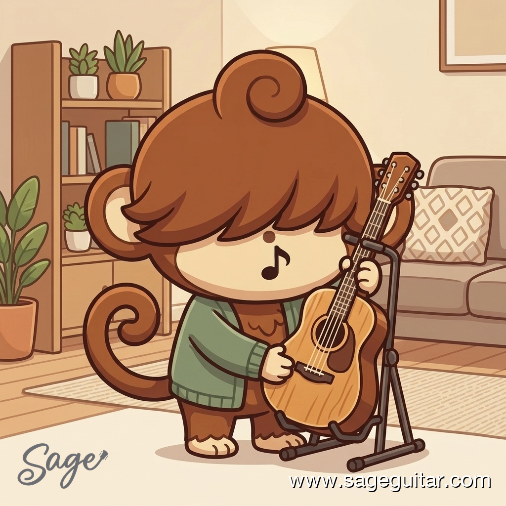 BabySage storing a guitar safely at home in Singapore