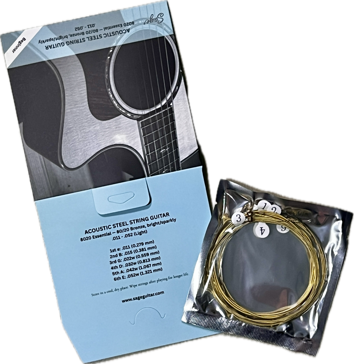 Sage Phosphor Bronze Acoustic Strings – Gauge 11