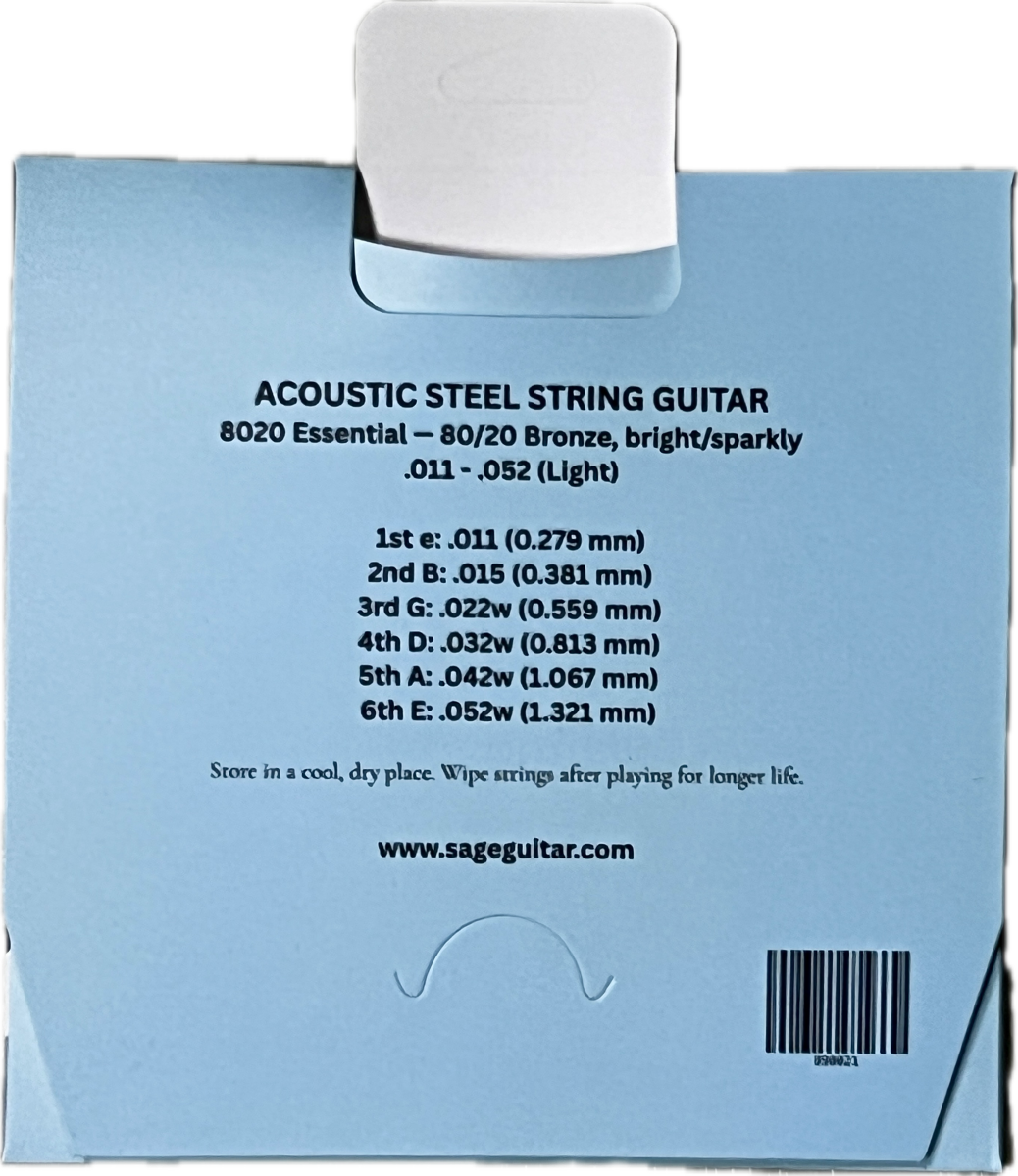Sage 80/20 Bronze Acoustic Strings – Gauge 11