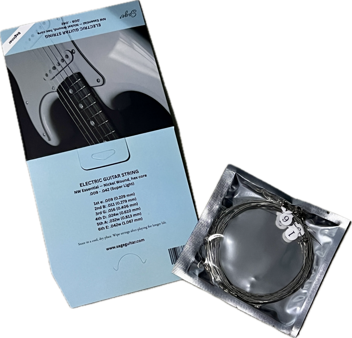 Sage Electric Nickel Wound Strings – Gauge 9