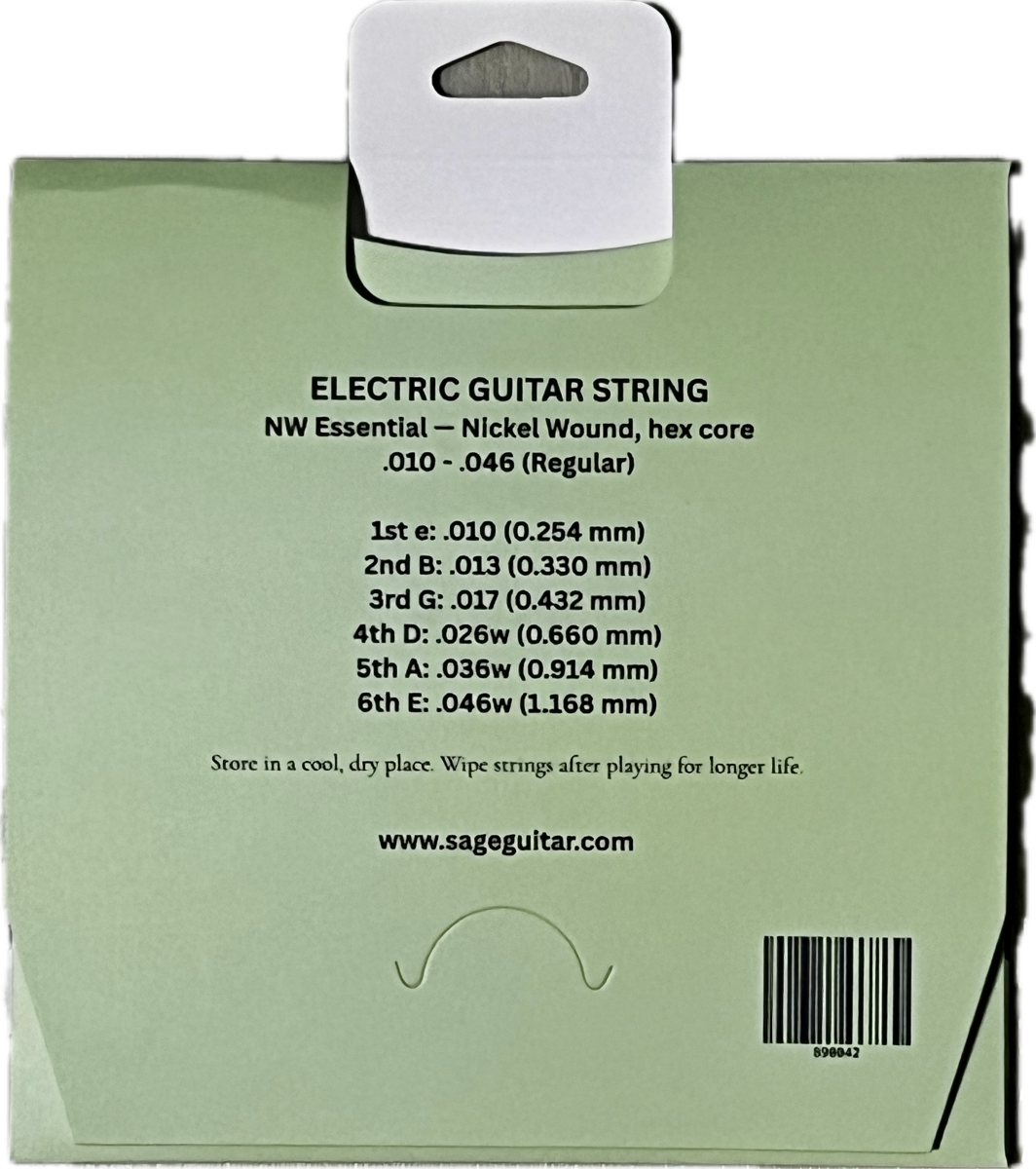 Sage Electric Nickel Wound Strings – Gauge 10