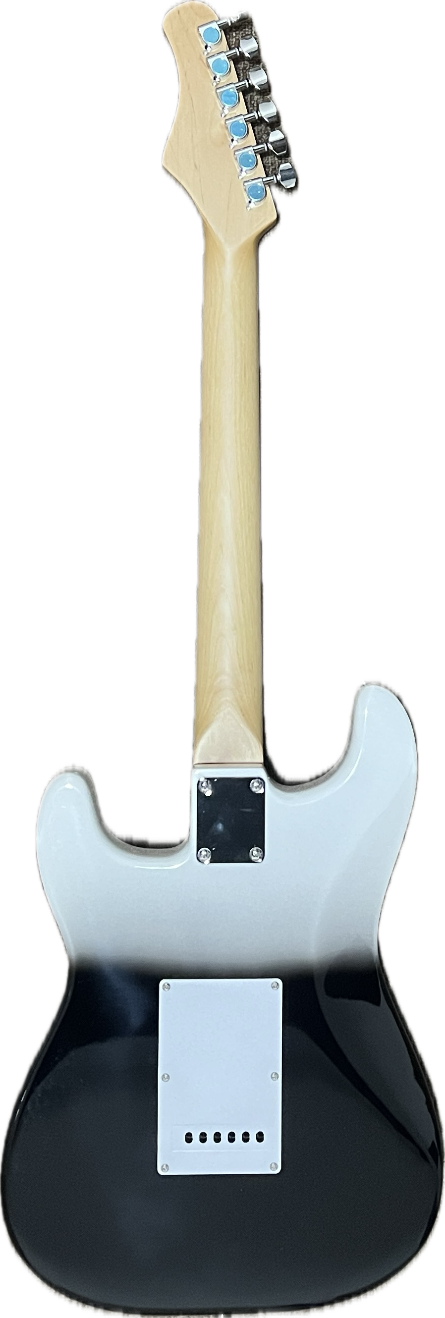 Sage ST-20 electric guitar Black-White — back view